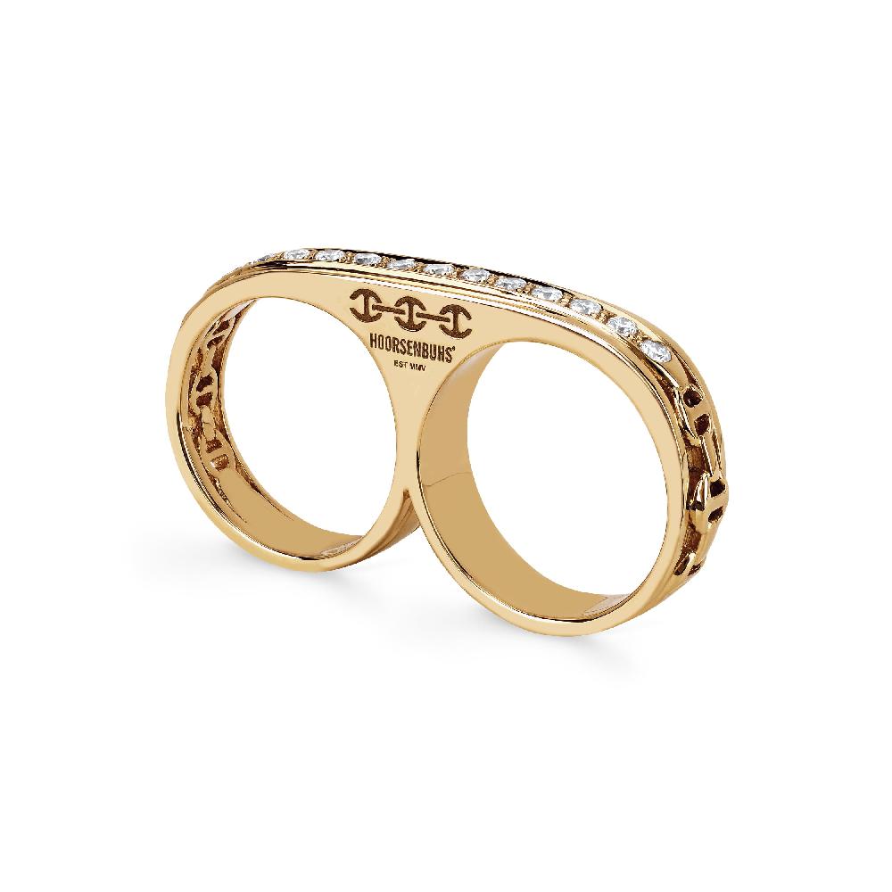 hoorsenbuhs DOUBLE BARREL KNUCKLE WITH DIAMONDS