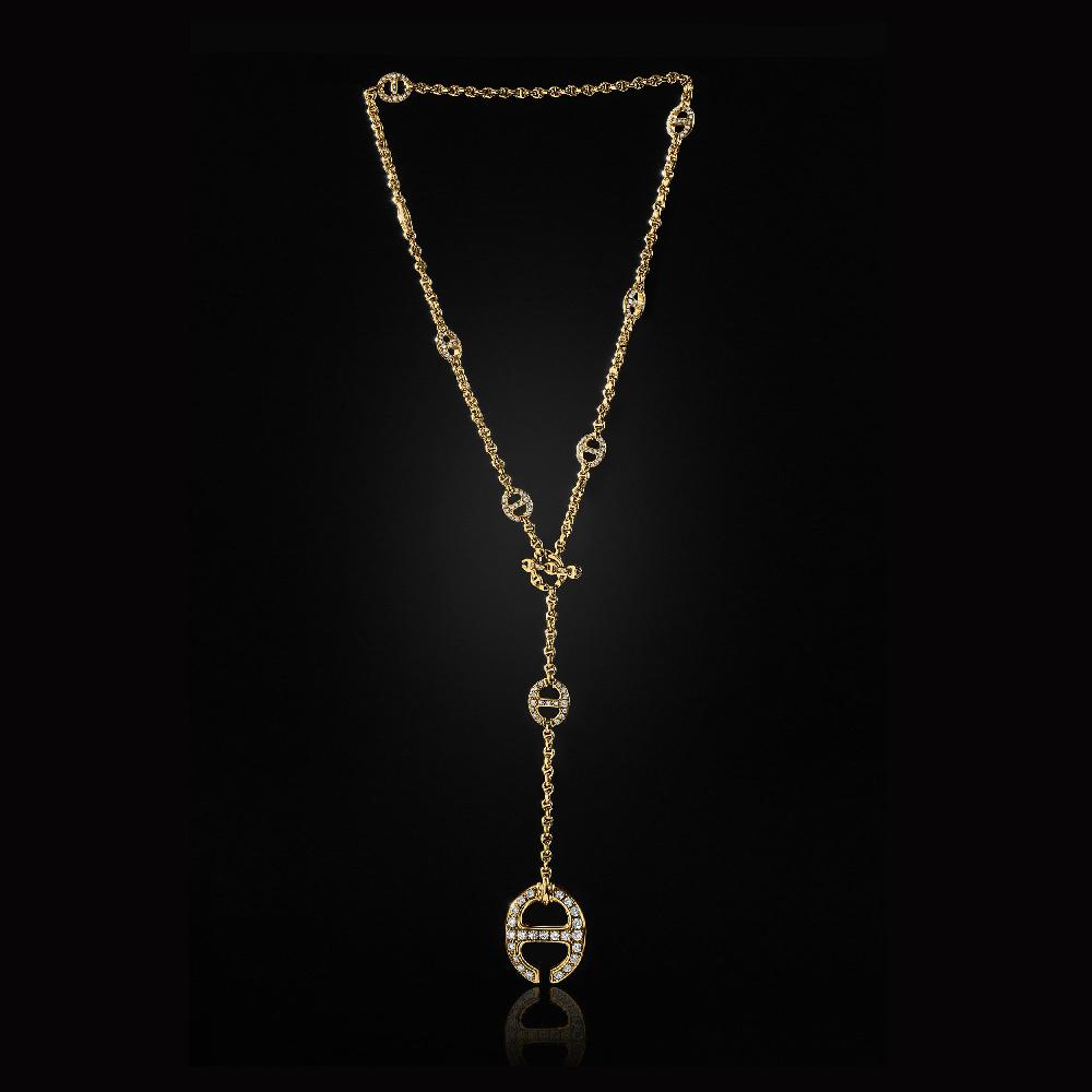 hoorsenbuhs GRAND SOLO-LINK LARIAT WITH DIAMONDS