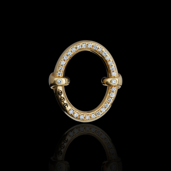 Hoorsenbuhs LARGE OVAAL EARRINGS WITH DIAMONDS