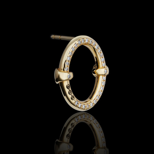 Hoorsenbuhs LARGE OVAAL EARRINGS WITH DIAMONDS