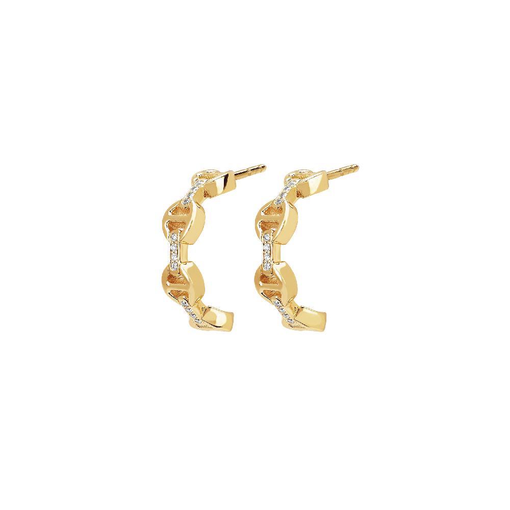 hoorsenbuhs MICRO CRESCENT WITH DIAMONDS