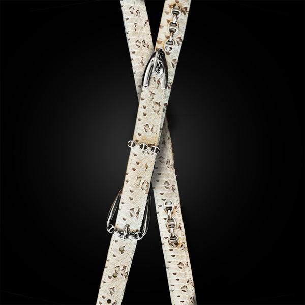 Hoorsenbuhs NATURAL SNAKESKIN WESTERN BELT