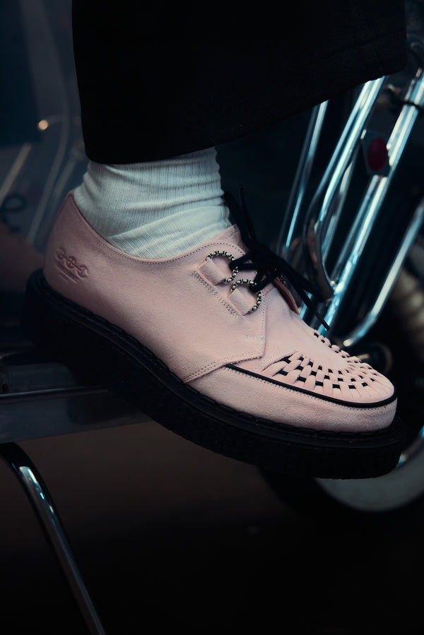 Hoorsenbuhs PINK SUEDE CREEPER