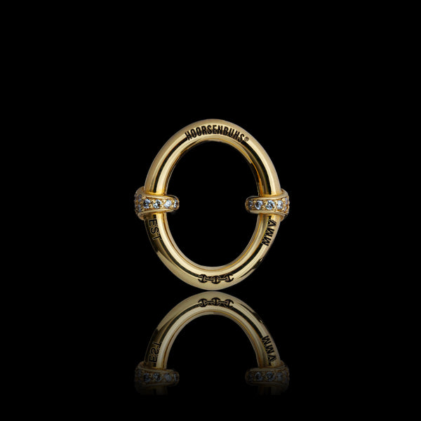 Hoorsenbuhs SMALL OVAAL EARRINGS WITH DIAMOND HITS