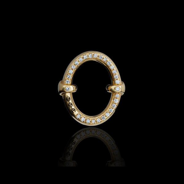 Hoorsenbuhs SMALL OVAAL EARRINGS WITH DIAMONDS