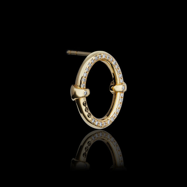 Hoorsenbuhs SMALL OVAAL EARRINGS WITH DIAMONDS