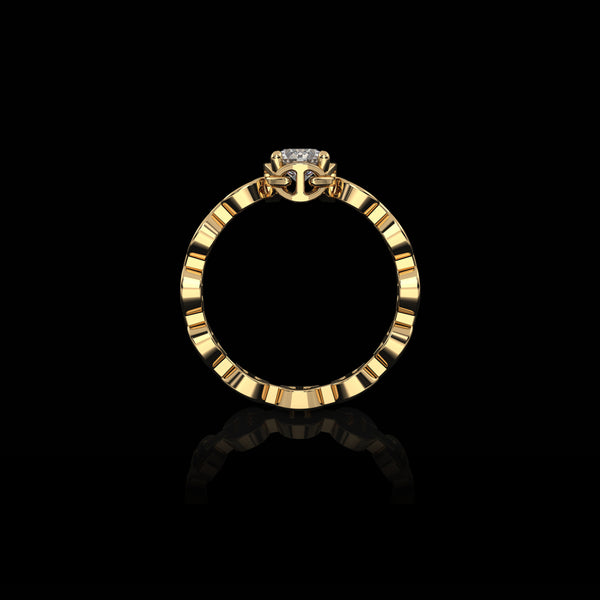 Hoorsenbuhs MICRO II SINGLE SOLITAIRE WITH .5 CARAT DIAMOND