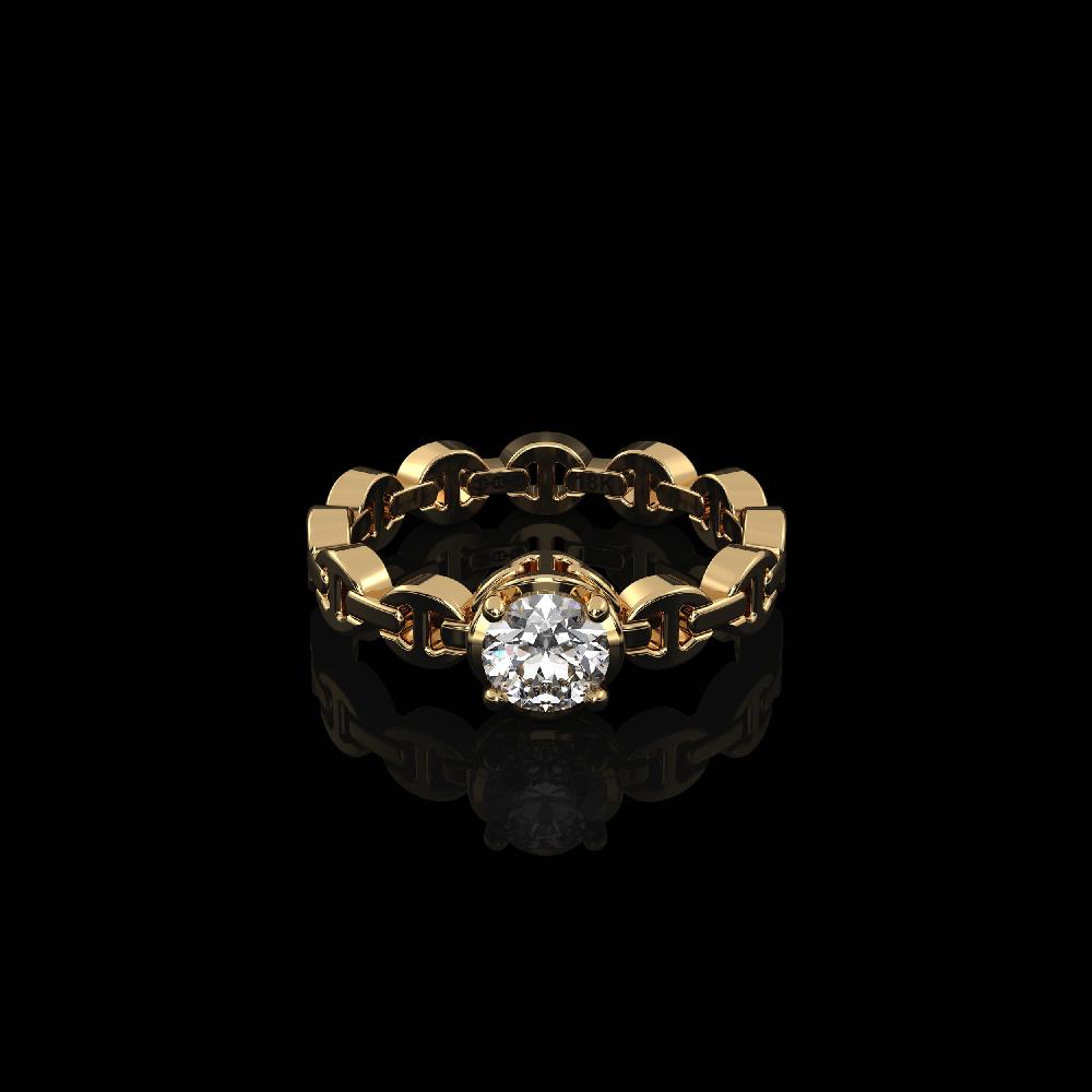 hoorsenbuhs MICRO II SINGLE SOLITAIRE WITH .5 CARAT DIAMOND