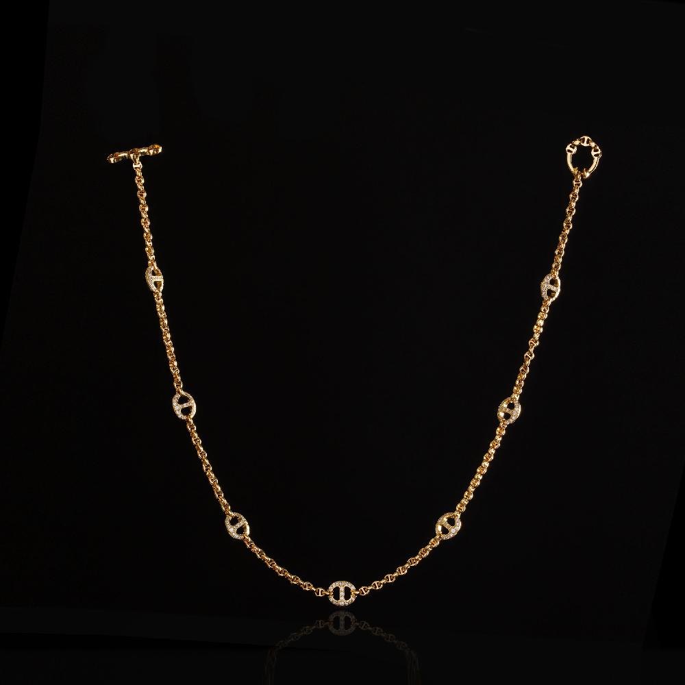 hoorsenbuhs MICRO OPEN-LINK™ NECKLACE WITH 7 10MM STATIONS - 16"