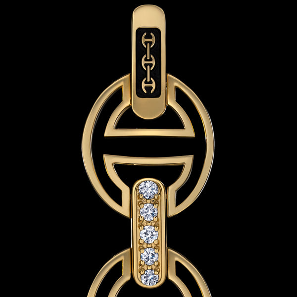 Hoorsenbuhs MMV MEDIUM LINK BRACELET WITH DIAMOND BRIDGES