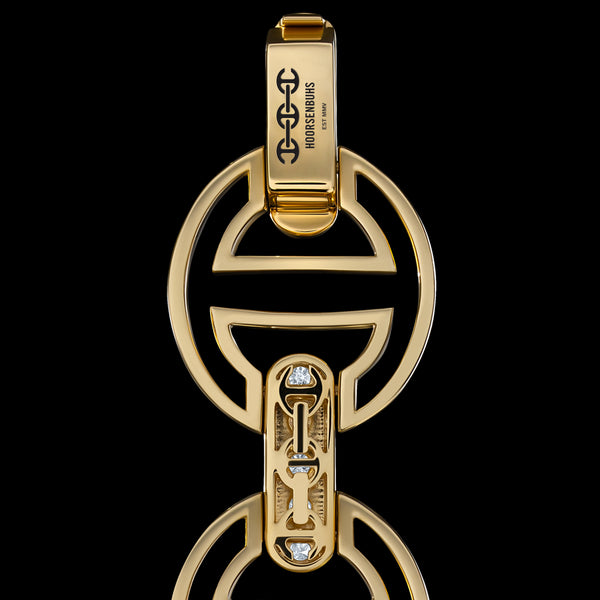 Hoorsenbuhs MMV MEDIUM LINK BRACELET WITH DIAMOND BRIDGES