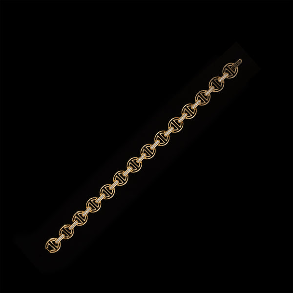 Hoorsenbuhs MMV SMALL LINK BRACELET WITH DIAMOND BRIDGES