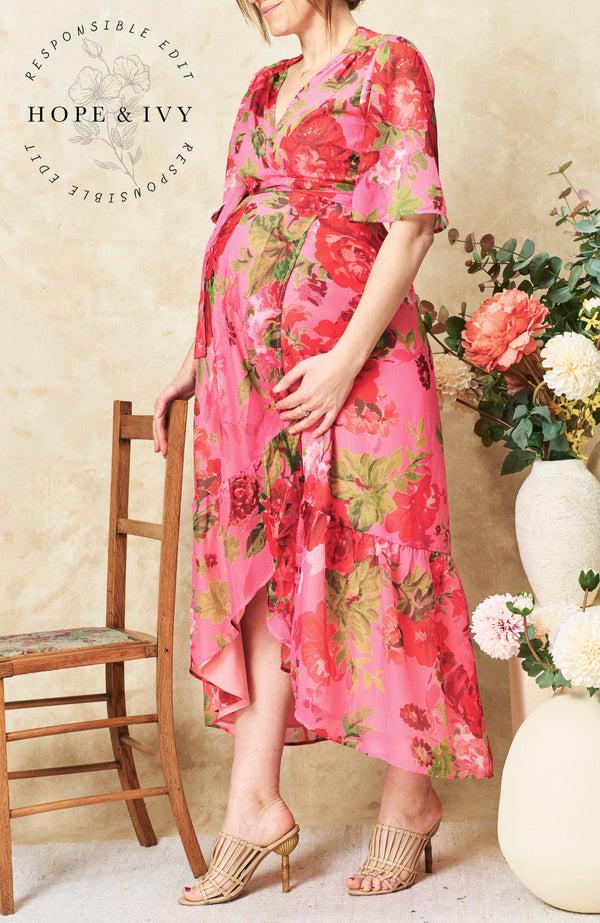 Hope & Ivy The Roxanne Maternity Dress