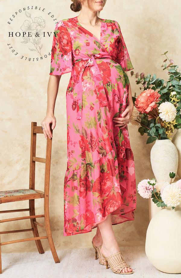 Hope & Ivy The Roxanne Maternity Dress