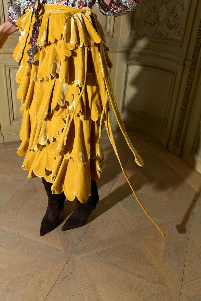 Horror Vacui AMALFI Midi Velvet Skirt