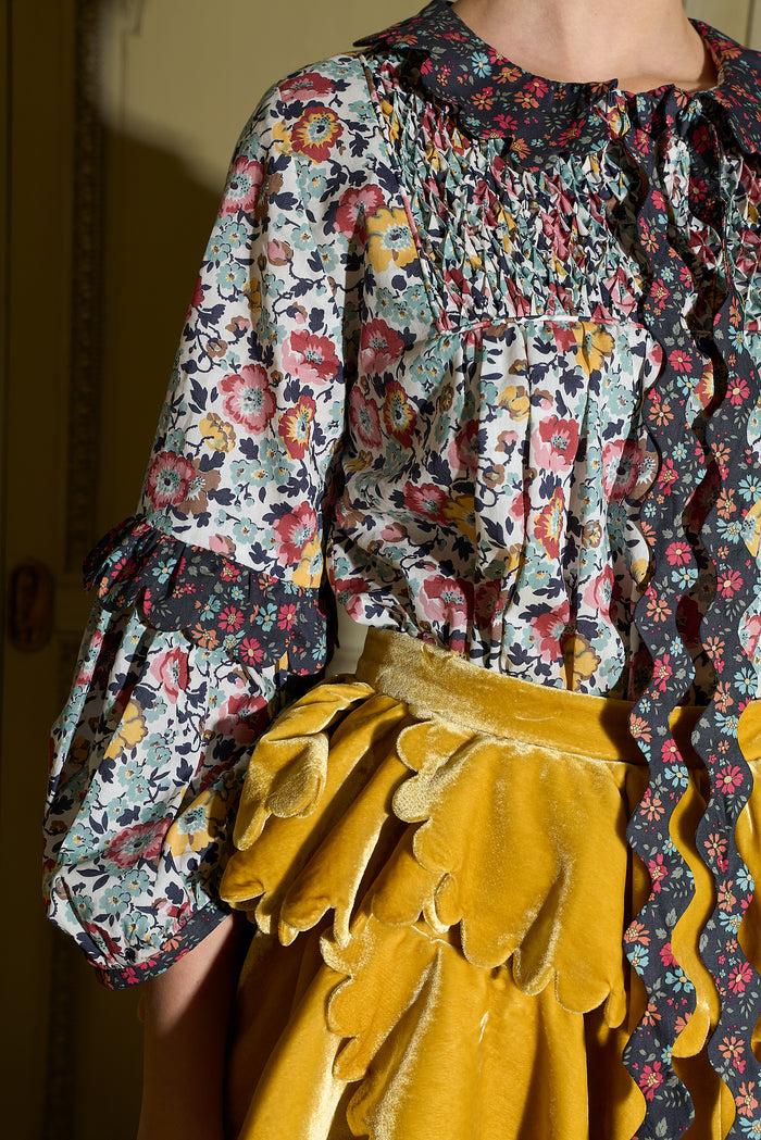 Horror Vacui AMALFI Midi Velvet Skirt