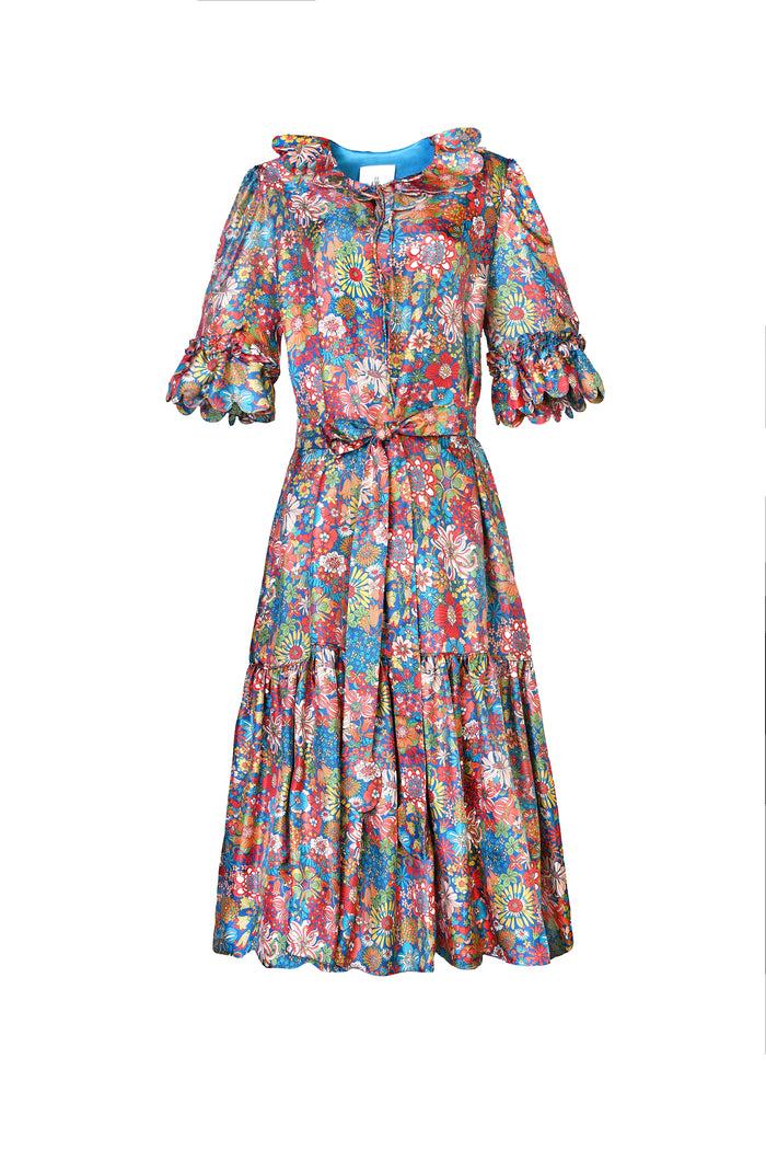 horror vacui CASSIA silk dress