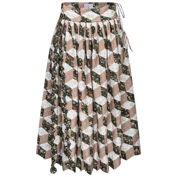 horror vacui LUNA patchwork midi skirt