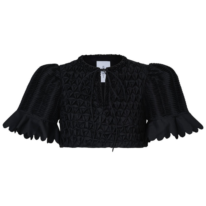 horror vacui ROSIE cropped cotton shirt