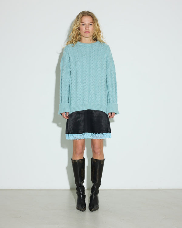 Hosbjerg Mara Cable Knit Turquoise