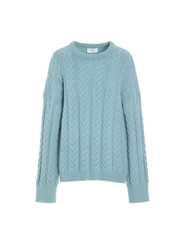 hosbjerg Mara Cable Knit Turquoise