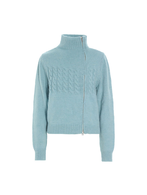 hosbjerg Mara Zipper Turtleneck Turquoise