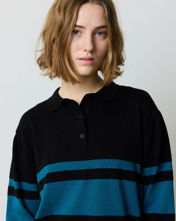 hosbjerg Roxana Poloshirt Black / Petroleum
