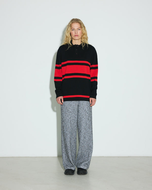 Hosbjerg Roxana Poloshirt Red/ Black Stripe