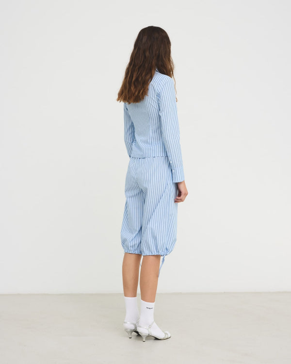 hosbjerg Talia Capri Pants Blue / Grey Stripe