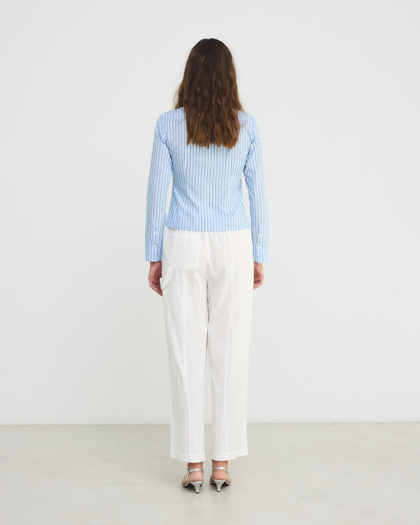 Hosbjerg Talia Shirt Blue / Grey Stripe