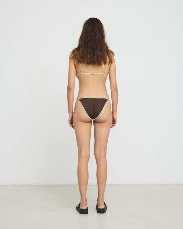 Hosbjerg Tanzania Bikini Top Dark Brown / Beige