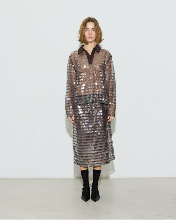 hosbjerg Veneda Shirt Grey / Brown