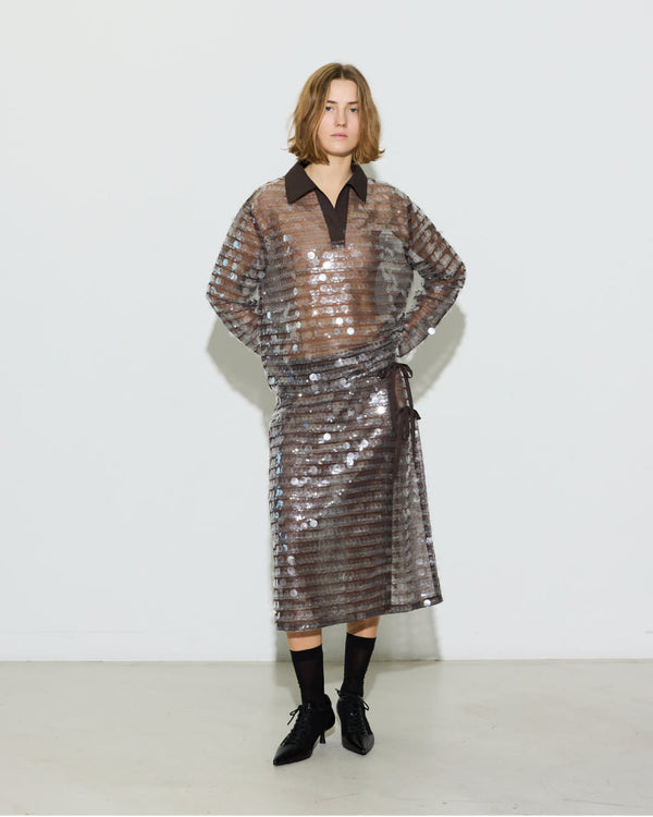 hosbjerg Veneda Skirt Grey / Brown