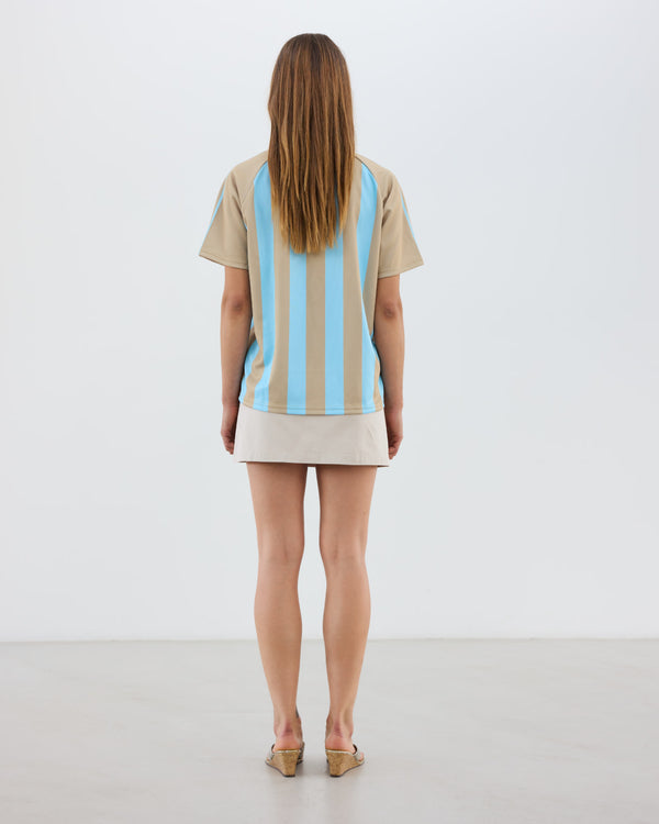 Hosbjerg Skylar Football T-shirt Light Blue And Beige