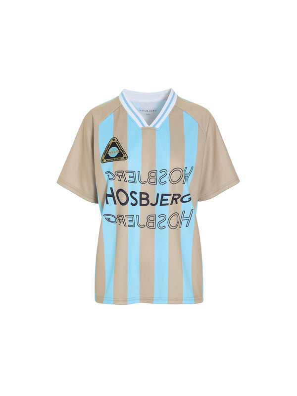 hosbjerg Skylar Football T-shirt Light Blue And Beige