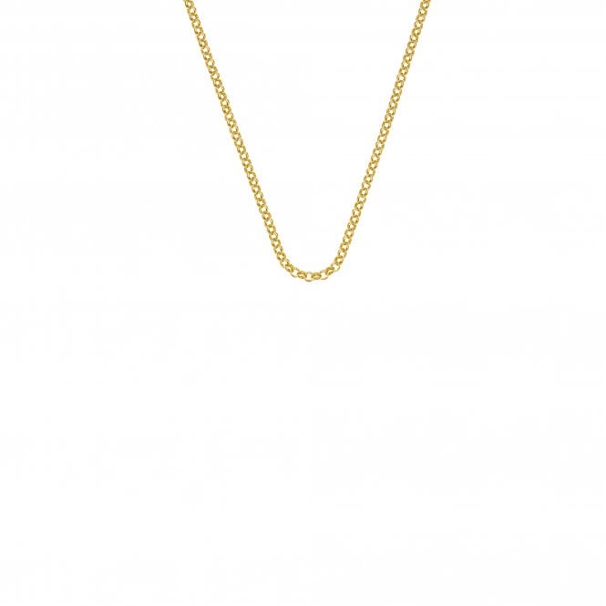 hot diamonds 18" Yellow Gold Plated Sterling Silver Belcher Chain