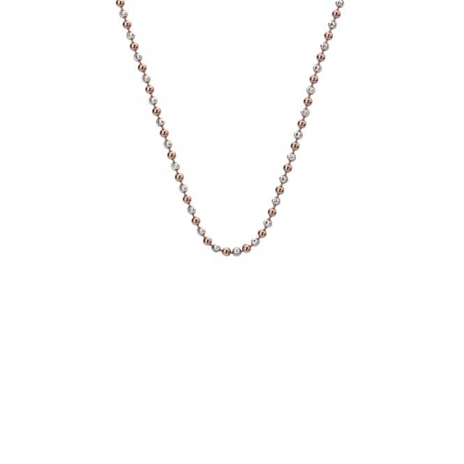 hot diamonds 24" Sterling Silver and Rose Gold Plated Accent Bead Chain