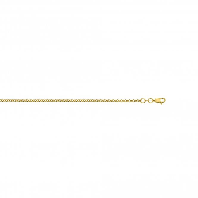Hot Diamonds 24" Yellow Gold Plated Sterling Silver Belcher Chain