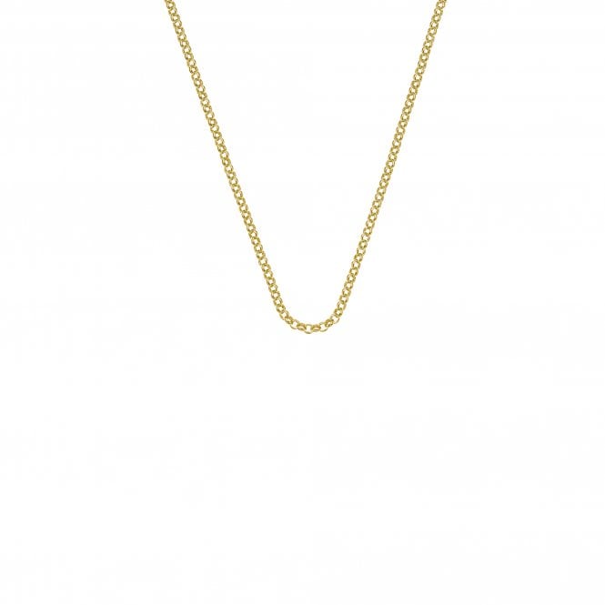 hot diamonds 24" Yellow Gold Plated Sterling Silver Belcher Chain
