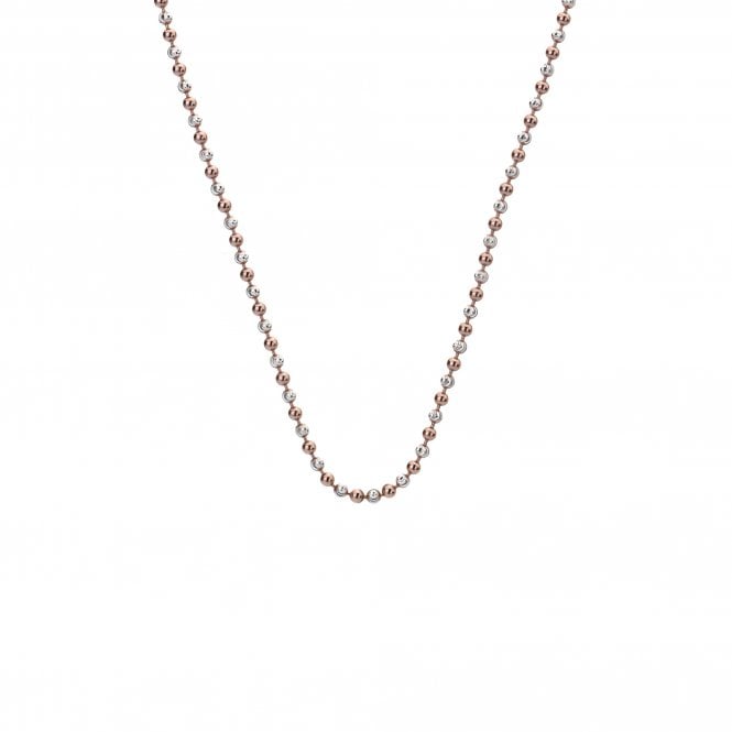 hot diamonds 30" Sterling Silver and Rose Gold Plated Accent Bead Chain