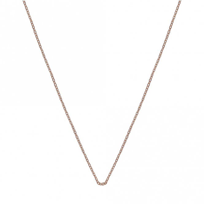 hot diamonds 35" Rose Gold Plated Sterling Silver Trace Chain