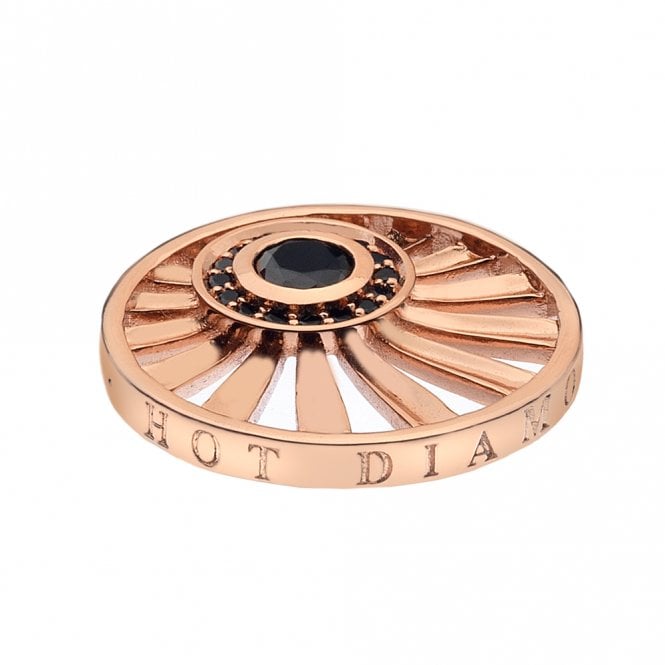 hot diamonds Art Deco Dawn Rose Gold Plated Coin - 25 mm