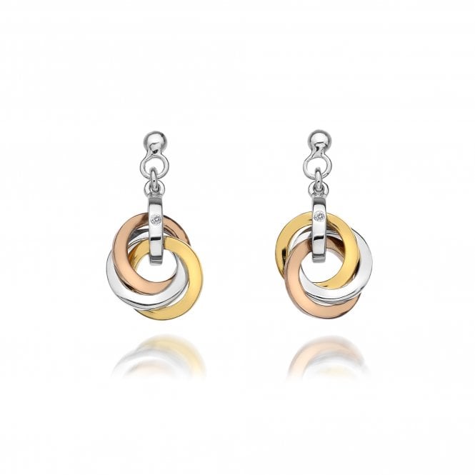 Hot Diamonds Calm Earrings - Rose And Yellow Gold Accents