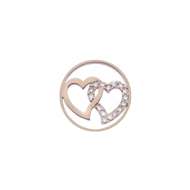 hot diamonds Companionship Rose Gold Plated Coin 25mm