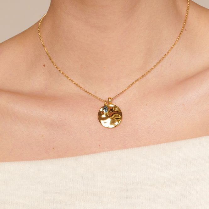 Hot Diamonds December Birthstone Circle Pendant - Yellow Gold Plate