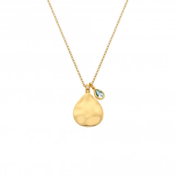 Hot Diamonds December Birthstone Teardrop Pendant - Yellow Gold Plate