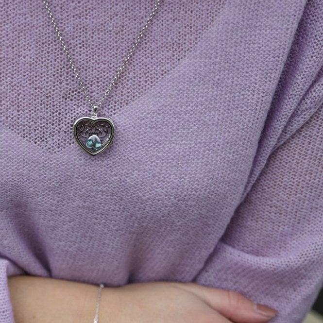 Hot Diamonds December - Sterling Silver Heart With Blue Topaz Cabochons