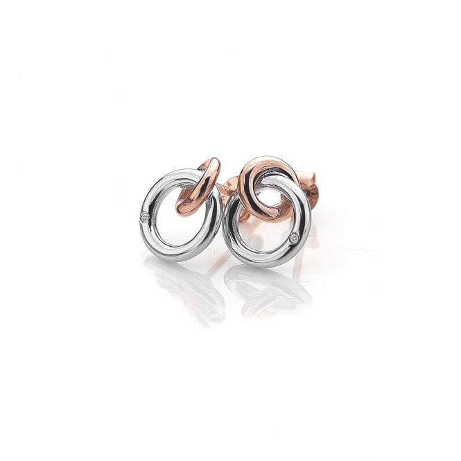 hot diamonds Eternal Earrings - Rose Gold Plate Accents