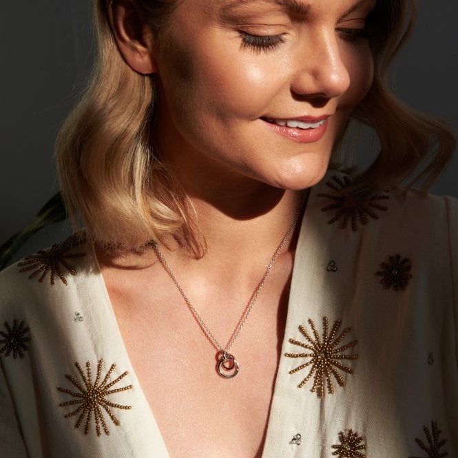 Hot Diamonds Eternal Pendant - Rose Gold Plate Accents