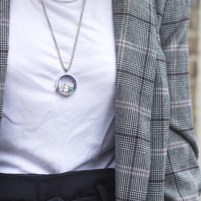 Hot Diamonds Gingerbread Man Charm With Blue Topaz Stones